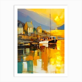 Sunset At The Harbour 2 Art Print