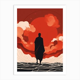 Red Sun Wanderer Art Print