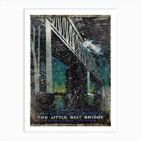 Vintage Travel Poster ― The Little Belt Bridge 1 Art Print