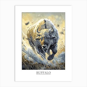 Buffalo Precisionist Illustration 2 Poster Art Print