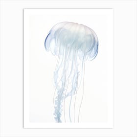 Irukandji Jellyfish Simple Watercolour 3 Art Print