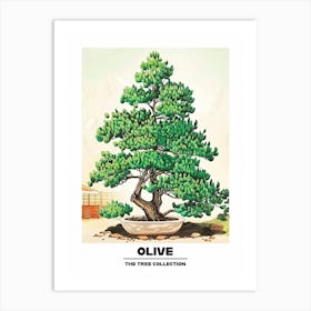 Olive Tree Storybook Illustration 1 Poster Art Print