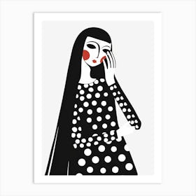 Polka Dot Girl 7 Art Print