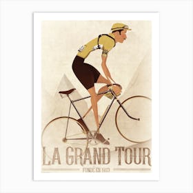 Vintage Style Tour De France Art Print