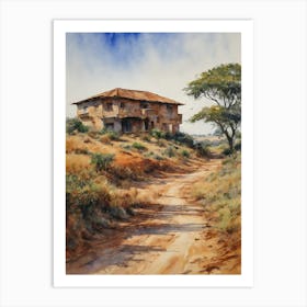 House On A Dirt Road Art Print