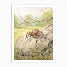 Storybook Animal Watercolour Spider Art Print