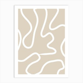 Abstract Wavy Lines Art Print