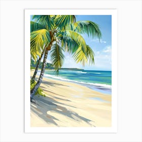 Palm Trees On The Beach 9 Art Print