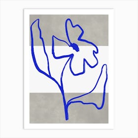 Blue Botanic No 7 Art Print