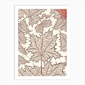 Maple Leaf Leaf William Morris Inspired Art Print