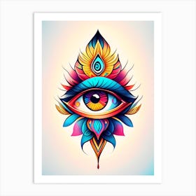 Insight, Symbol, Third Eye Tattoo 1 Art Print