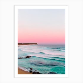 Avoca Beach, Australia Pink Photography 2 Art Print