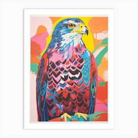 Colourful Bird Painting Hawk 3 Art Print