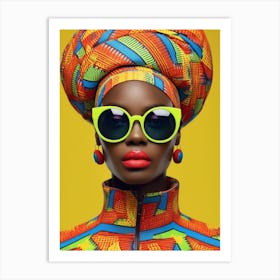 Vibrant Bold Portrait 3 Art Print