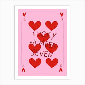 Lucky Number Seven Print Art Print