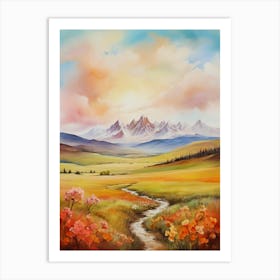 Landscape With Mountains 1 Art Print