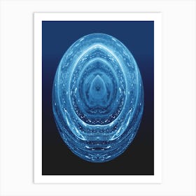 Spiritual Digital Crystal Blue Art Print