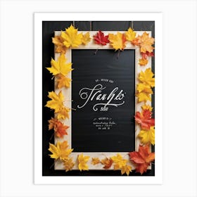 A Maple Leaf Intricately Crafted In Vibrant Yellow And Orange Hues To Showcase Autumns Majesty Re (7) Art Print