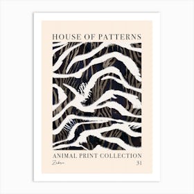 House Of Patterns Zebra Animal Print Pattern 6 Art Print