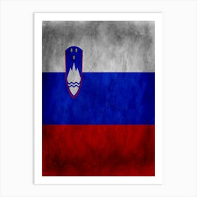 Slovenia Flag Texture Art Print