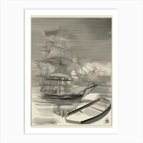 Sailing Ship In The Water Art Print