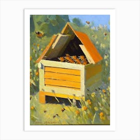 Brood Box With Bees 3 Painting Art Print