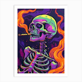 Psychedelic Skeleton 2 Art Print