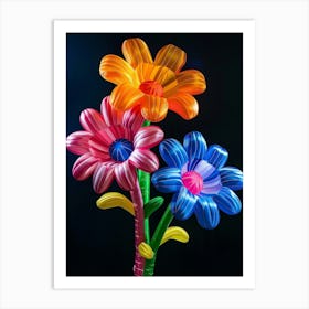 Bright Inflatable Flowers Cineraria 3 Art Print