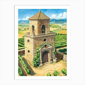 Castle In A Vineyard Art Print