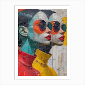 Two Women With Sunglasses Art Print