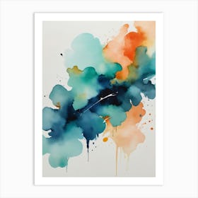 Watercolor Splatters 2 Art Print