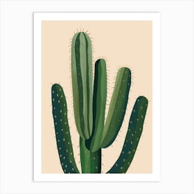 Parodia Cactus Minimalist Abstract Illustration 3 Art Print