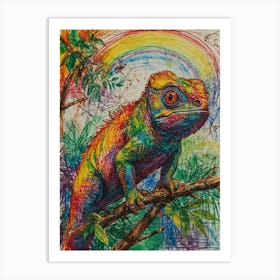 Rainbow Chamelon 1 Art Print