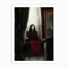 'The Woman In Red' Art Print