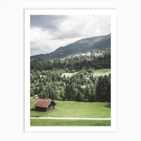 Cabin By The Road Art Print