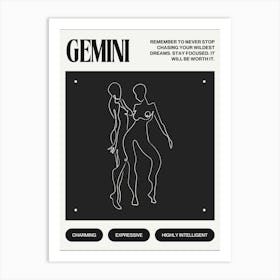 Gemini Zodiac Sign Art Print