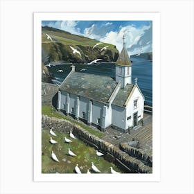 Church On The Beach 1 Art Print