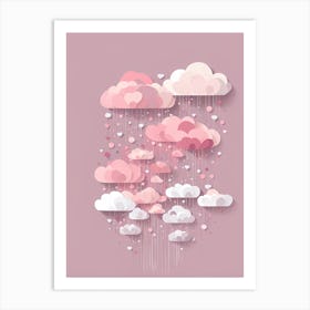 Clouds And Rain MINIMALISTIC VECTOR ART Art Print