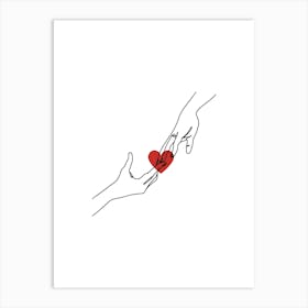 Hands & Heart Art Print