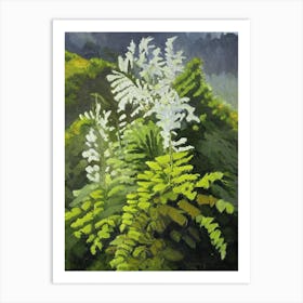 Mountain Spleenwort Cézanne Style Art Print