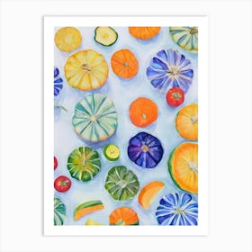 Kabocha Squash 2 Marker vegetable Art Print