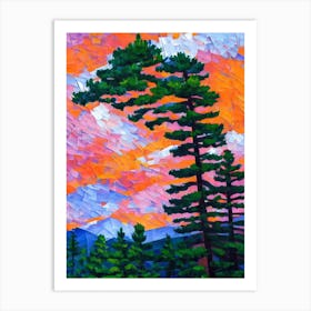 Lodgepole Pine Tree Cubist 2 Art Print