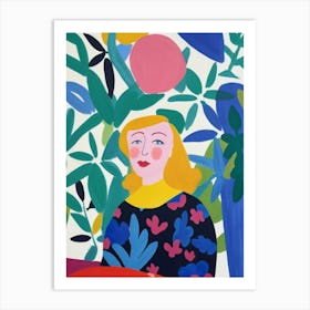 'Woman In The Garden' 1 Art Print