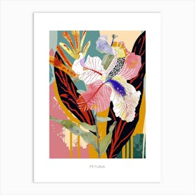 Colourful Flower Illustration Poster Petunia 1 Art Print