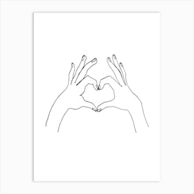 Line Art I Love It Art Print