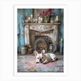 French Bulldog On A Rug Art Print