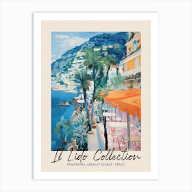 Positano, Amalfi Coast   Italy Il Lido Collection Beach Club Poster 8 Art Print