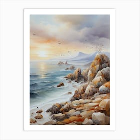 Sunset By The Sea Art Print