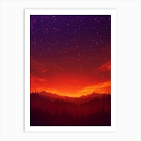 Night Sky With Stars 3 Art Print