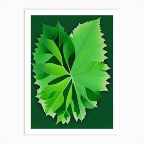 Calamint Leaf Vibrant Inspired 3 Art Print